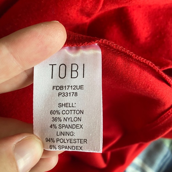 NWT TOBI Red Lace-up Tank Adjustable Straps Small - Picture 12 of 12